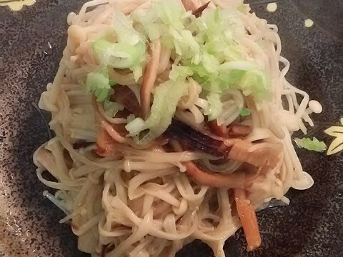 働くママの簡単えのきパスタ風★余ったおつまみ生かし